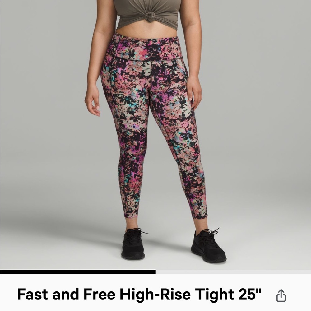 Lululemon fast and free 25” legging